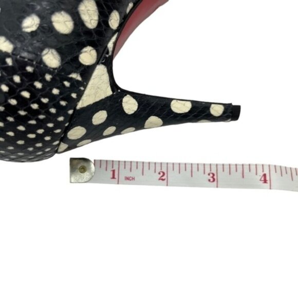 Christian Louboutin Spotter Pumps Watersnake Black White Snake Size 40.5 US 10.5 - Picture 7 of 9